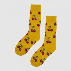 Yellow cherry socks