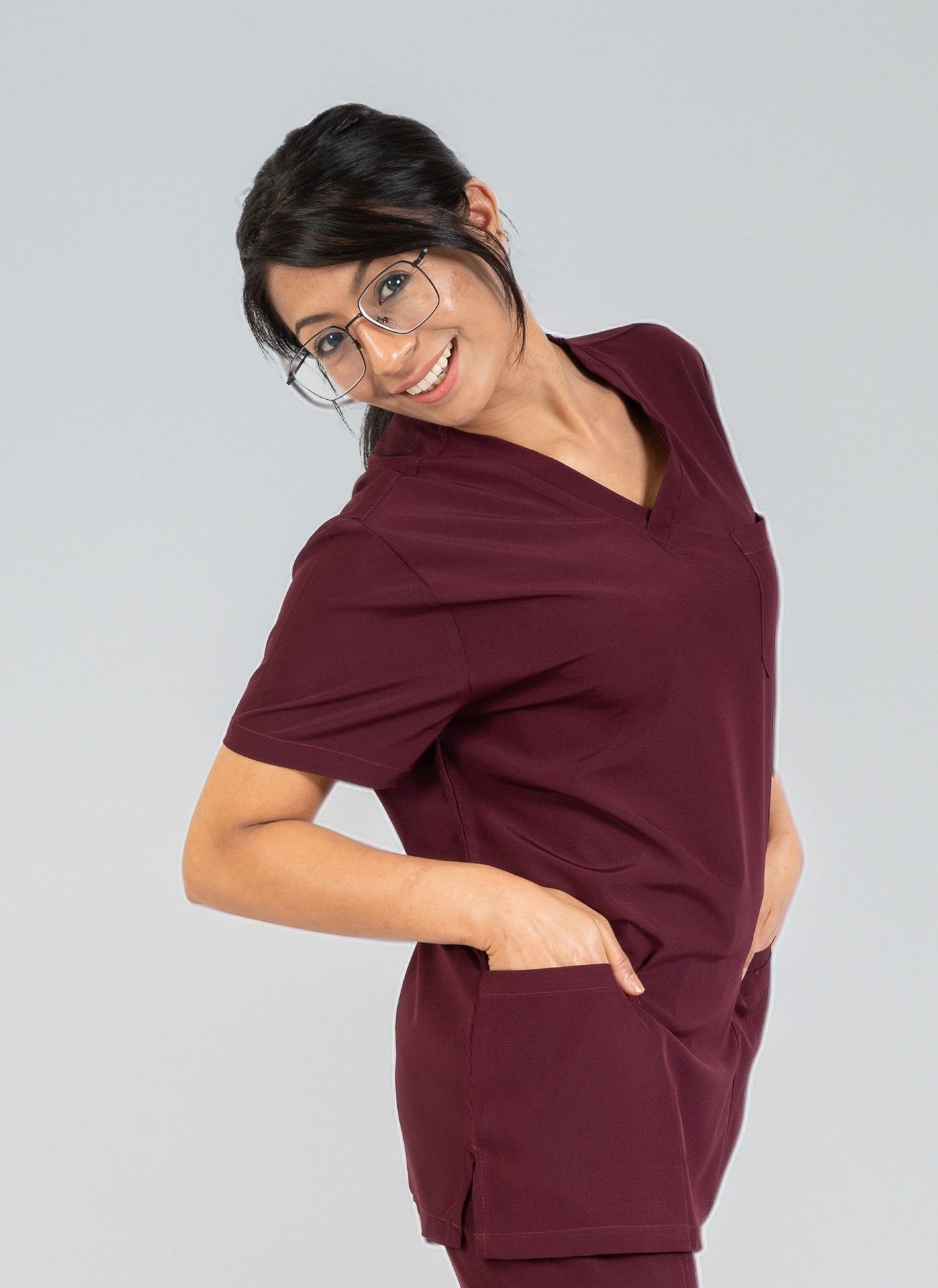 Nurse Maroon Top